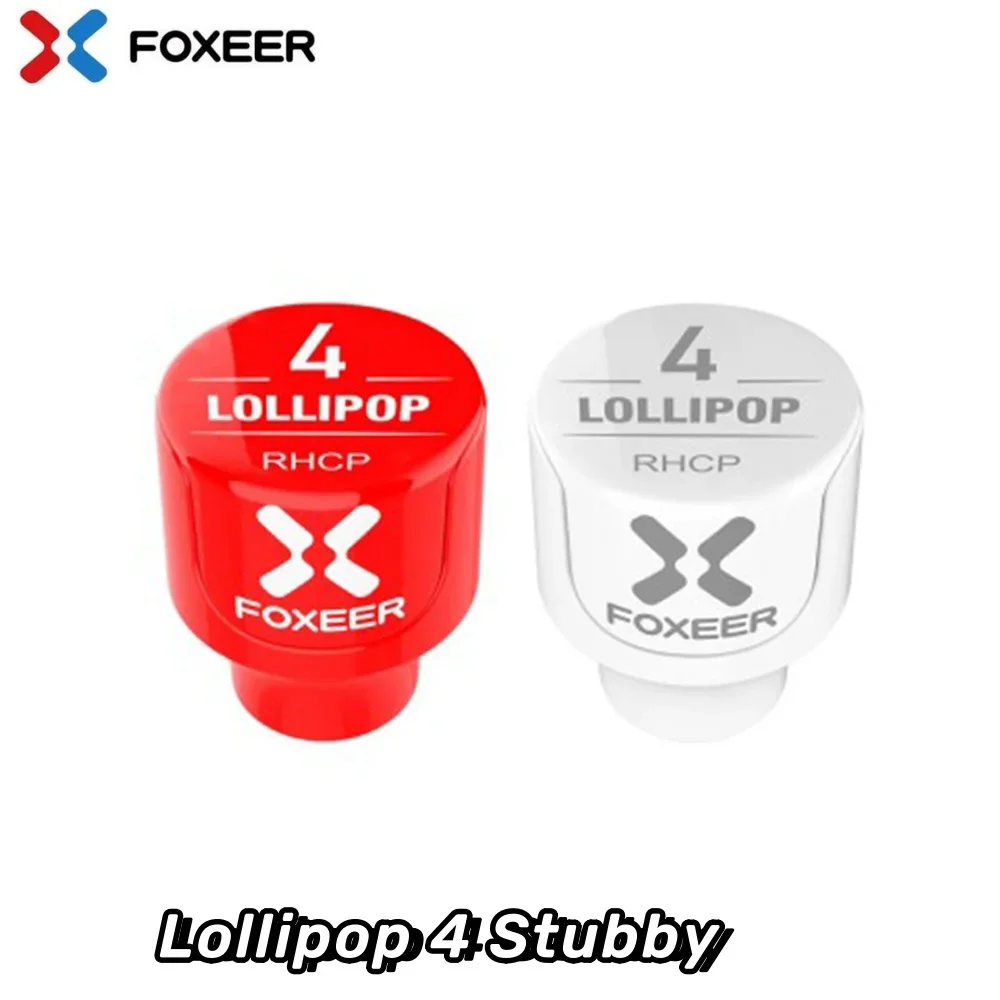 Foxeer-マイクロマッシュルームレシーバーアンテナ,lollipop 4,v4,stubby,fpv,2.6dbi,5.8g,lhcp,rhcp,sma,RP-SMA, 2個