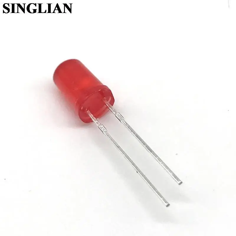 1000pcs/lot 5MM LED Light-emitting Diode Red Lamp Bead Red Light 5MM LED Lamp Diode Light One Package