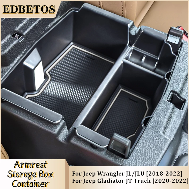

For Jeep Gladiator JT Truck 2020 2021 2022 Car Central Armrest Storage Box Accessories Center Console Organizer Containers