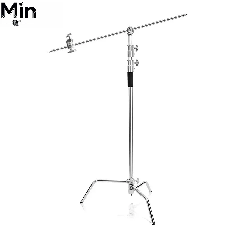 Heavy Load 20kg C Stand Photo Studio Light Stand C Type Stand with Extension Arm Grip Head Folding Legs