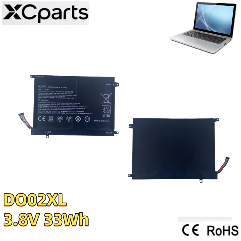 

New 4Cell 3.8V 33Wh DO02XL Laptop Battery for HP Pavilion X2 210 G1 10-n 810749-421 HSTNN-LB6Y HSTNN-DB7E TPN-I122 Lithium