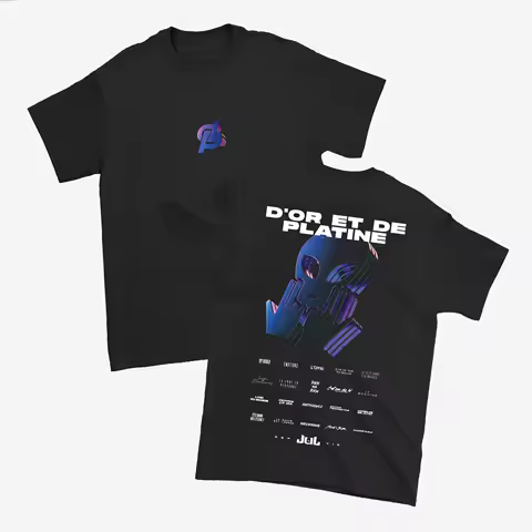 2026 Chinese New Year Rap Singer July Nothing 100 Cotton T-shirt Men's and Women's Fashion Hip Hop T-shirt Short Sleeve T-shirt