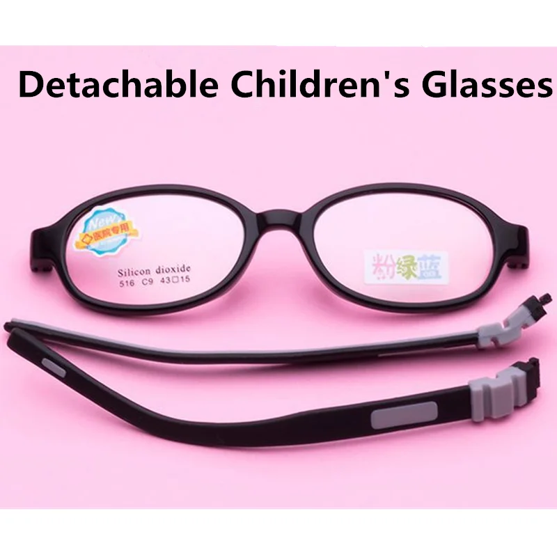 

Detachable Children's Glasses Frame Kids Eyewear Lightweight Soft Silica-Gel TR90 Rim Z516 43-15-135 for Prescription