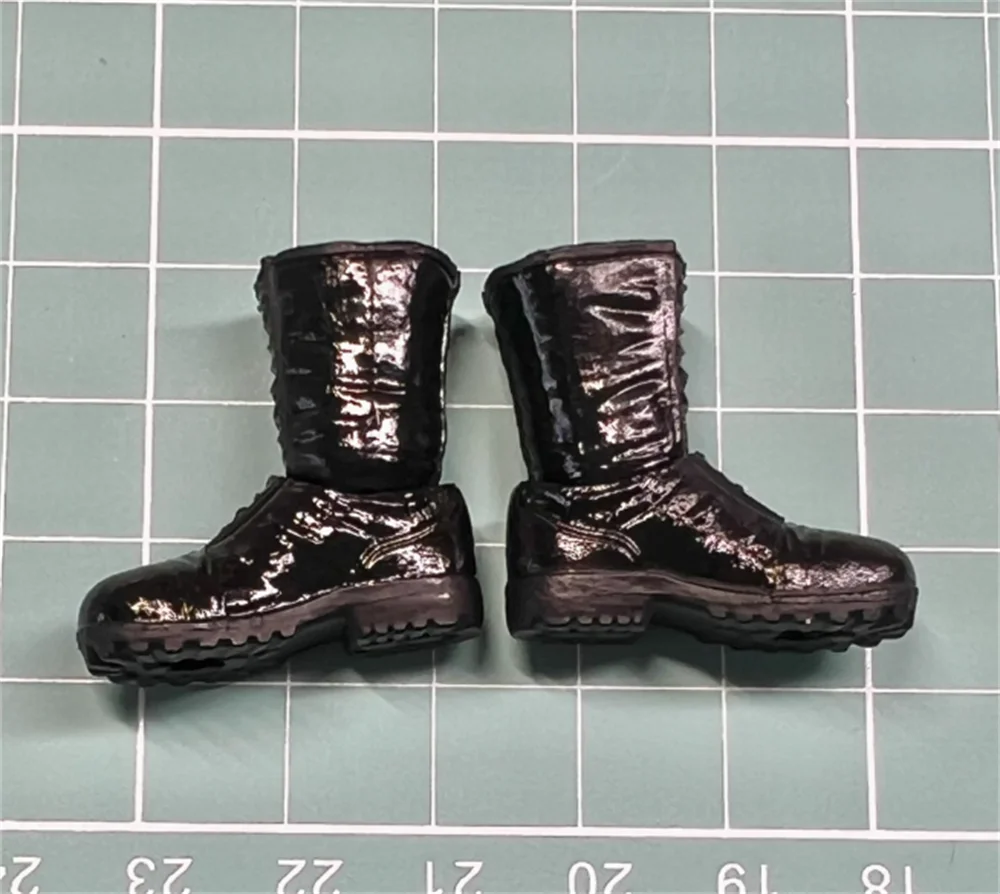 Gorąca sprzedaż 1/12 3ATOYS lalka wąż czarne solidne buty akcesoria do butów materiał PVC dla 6 "figurka scena komponent DIY