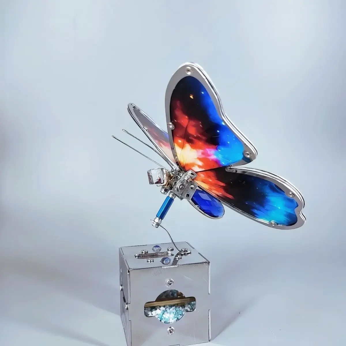 Mechanical Butterfly Metal Model Kit Steampunk Insects Assembled Toy for Kids Girlfriend Ornament Gift  - Finished Product