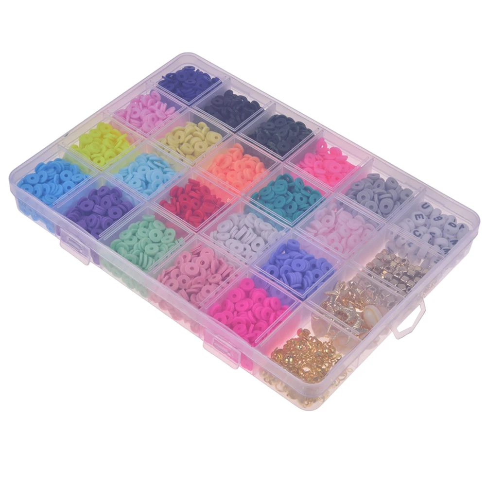 

Colorful Polymer Clay Beads for DIY Bracelet Necklace Craft Kits Loose Flat Jewelry Making Supplies Gifts Crafts