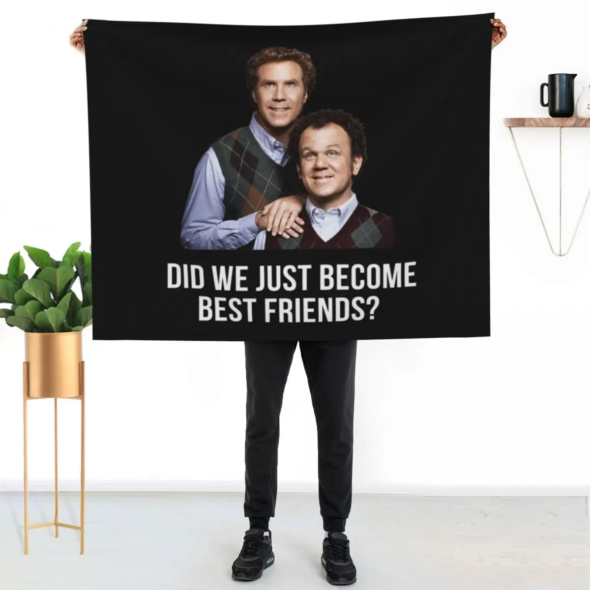 Did we just become best friends Essential . Throw Blanket Vintage Plaid Bed linens Custom Weighted Hair Blankets