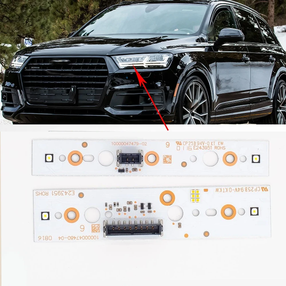 

Новинка, белая фотография, подходит для Audi Q7 2016-2019, фотография автомобиля, печатная плата DRL, фотография, плата с чипом