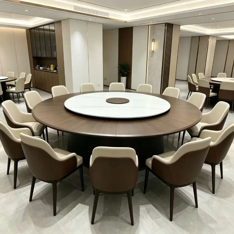 Round Large Size Dining Table Fashion Interior Vintage Professional Salon Dining Table Aesthetic Mesas De Comedor Home Products