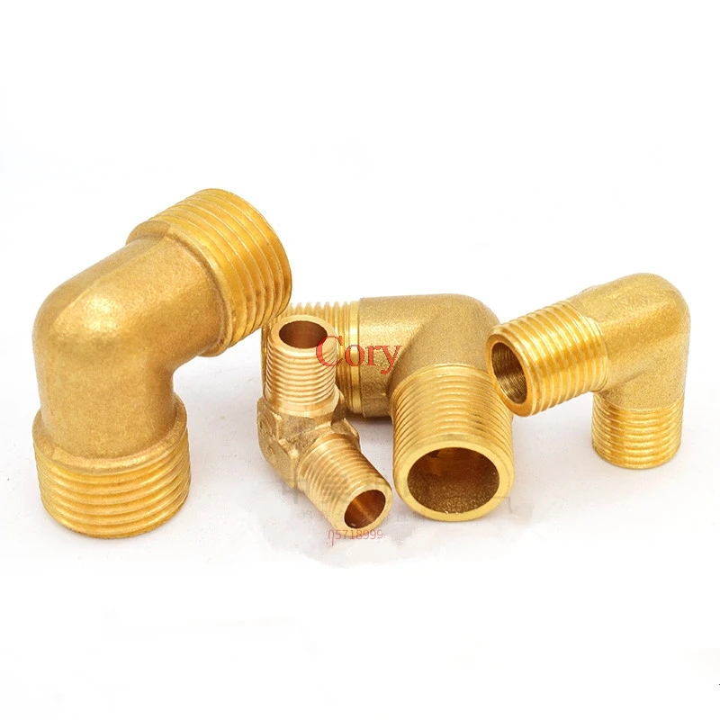 1PC Brass Tube Fitting Adapter Female Male 90 Degree 1/8