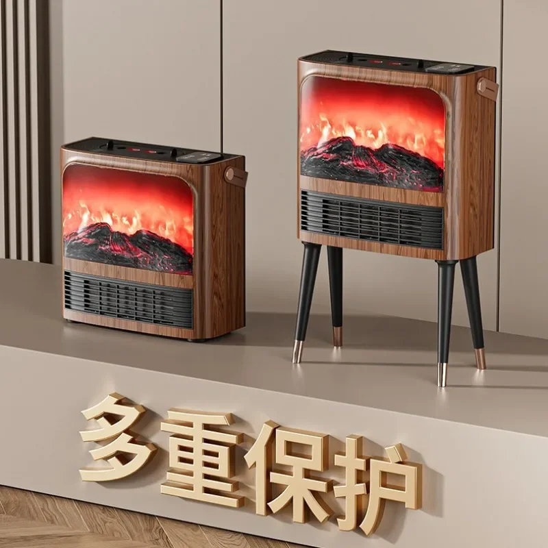 2026-hot sell 3D Household Fireplace Heater Simulated Flame Fireplace with Humidifier Atomizing Heater Energy Saving Quick Heati