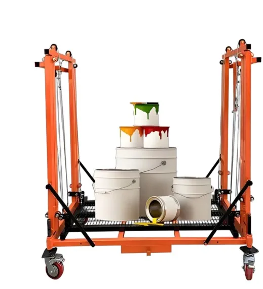 Składane rusztowanie zabezpieczone przed upadkiem z wysokości, udźwig 300 kg, do instalacji półek, zawieszenia obrazów i dekoracji ściennych w studiu kaligrafii.