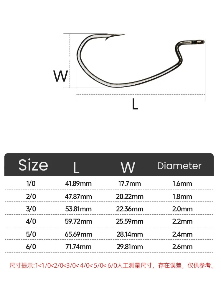 كبير الحجم الصيد دودة هوك 6X تعزيز المحيط الأسماك واسعة البطن السنانير تكساس كارولينا الحفارات صيد السمك مجموعة 10 قطع بيع