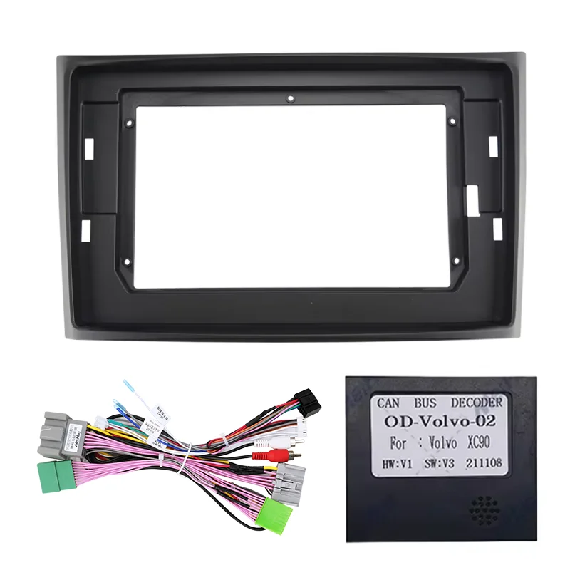 Car Android Auto Stereo Facial Plastic Frame Accessories For Volvo XC90 2003-2014 Android Car Radio with Cable Harness view 3