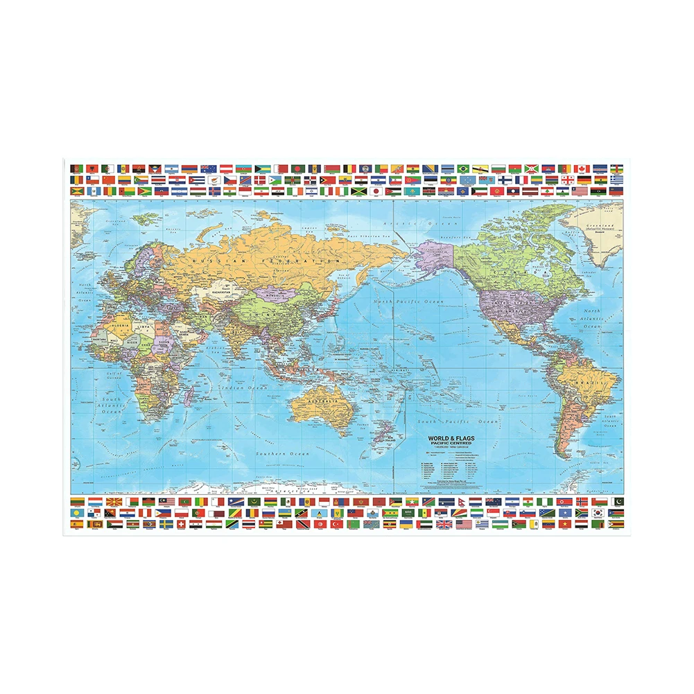 120*80cm The World Map In English In 2012  Art Poster Wall Chart Decorative Hanging Picture Office Home Decor School Supplies