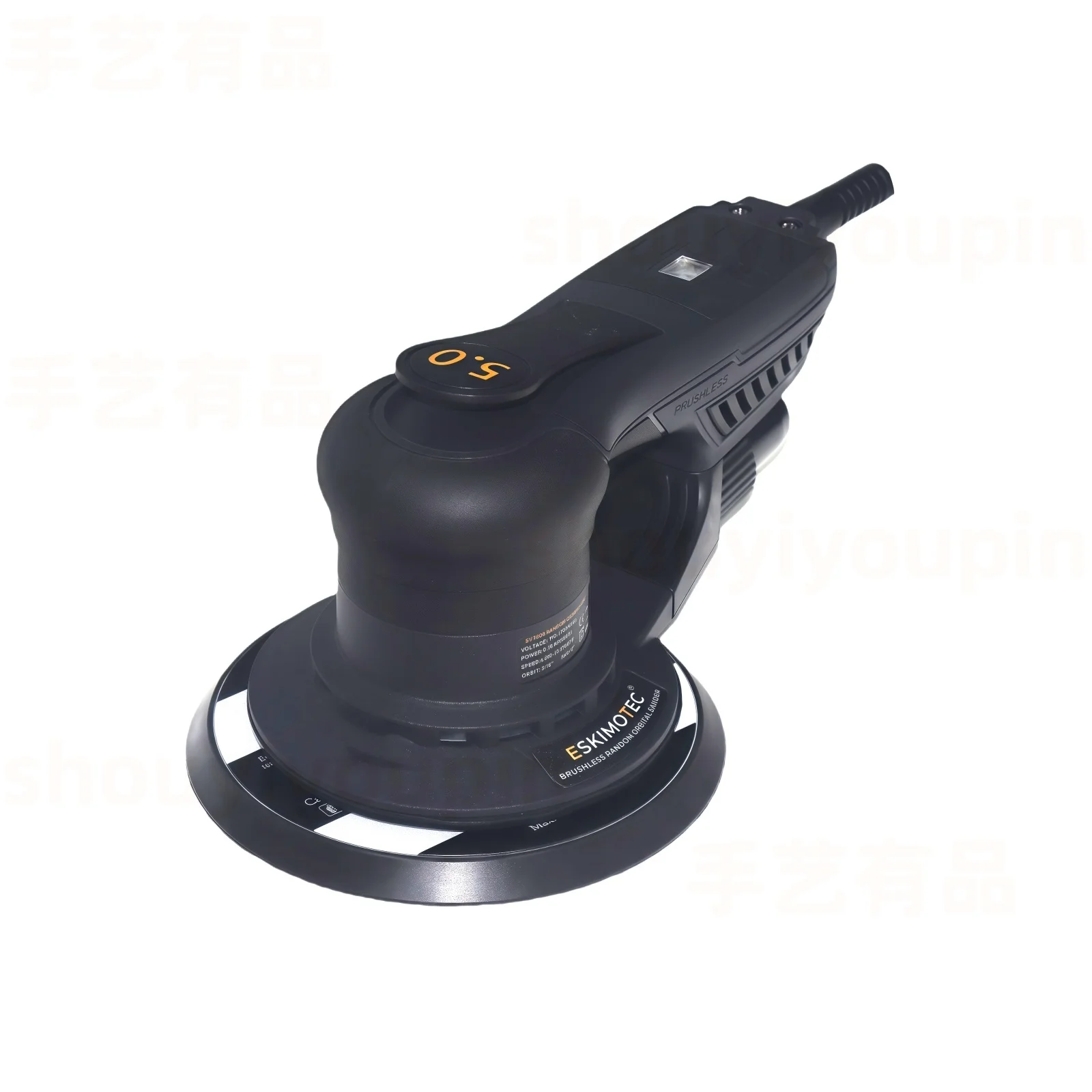 Random Orbital Mini Sander 5mm Wood Brush Floor Drywall Sander Brushless Variable Speed Sanders for Finishing Corners Car