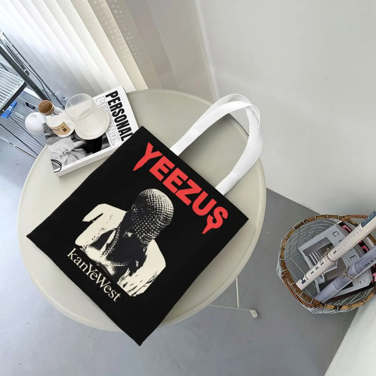 Bolsos de mano Unisex Kanye West Yeezus, bolsa de lona, Hip Hop, Rap, para compras