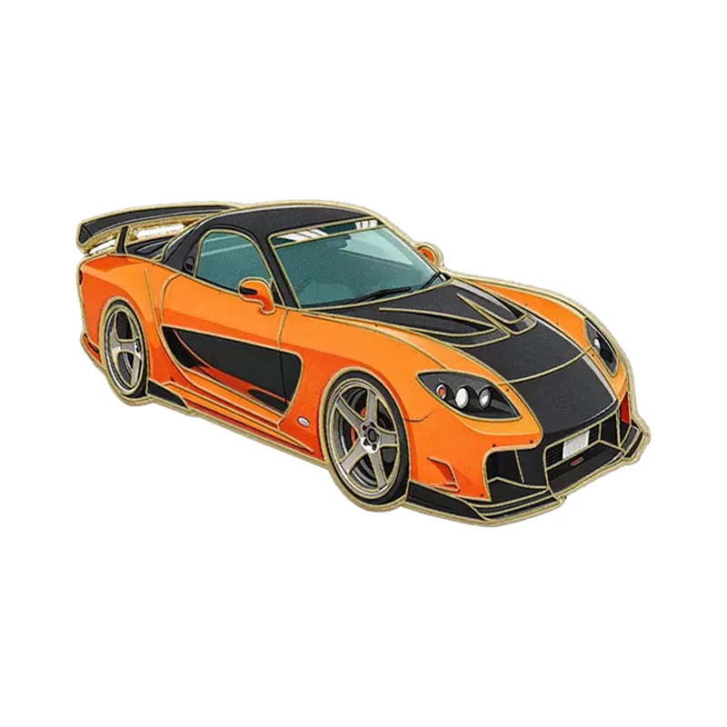 Cool Cartoon Race Car Pins 4-design Speedy Enamel Sports Car Brooch For Clothes Backpack Metal Pin Lapel Badge Gifts