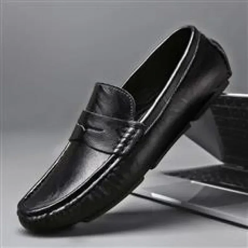 

Business Casual Leather Shoes Men's Leather One Pedal Loafers Soft Bottom Soft Surface Driving Men's Moccasins Loafers