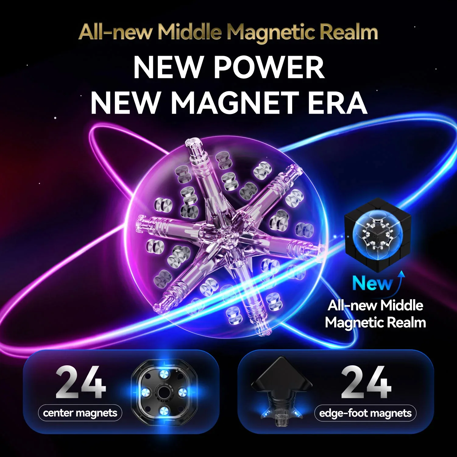 [JudyCube] GAN16 Maglev Max UV 3X3 Magnetic Magic Speed Cube Stickerless Professional Fidget Toys GAN 16 Cubo Magico Puzzle - Image 5