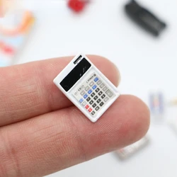 Dollhouse Mini Calculator Stapler Clip Replica 1:12 1:6 Miniatures Classroom Pocket Dollhouse Models Doll Accessories Home Decor