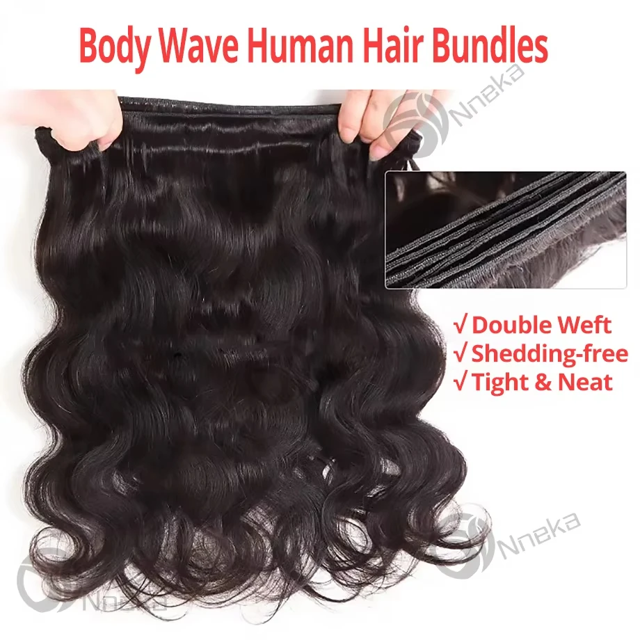 Body Wave Human Hair Bundles Raw Hair Bundles Human Hair Natural Brazilian Human Hair Extensions For Black Women 1/3/4 Pcs