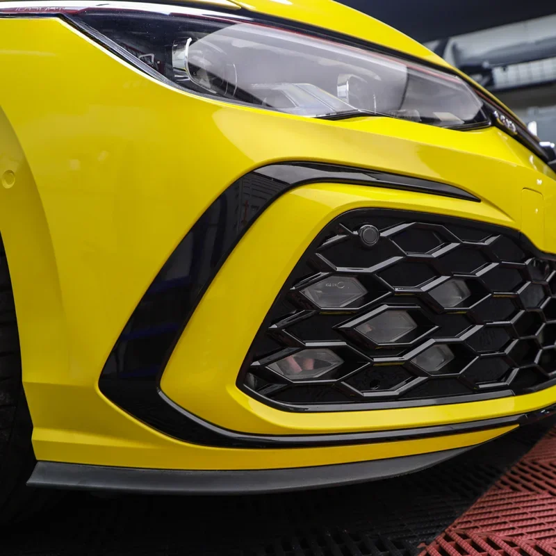 GTI Style Front Bumper Grill for Vw Golf 8 Mk8 R-Line Decoration Sports Version Front Grille Fog Lamp Car Accessories Body Kit