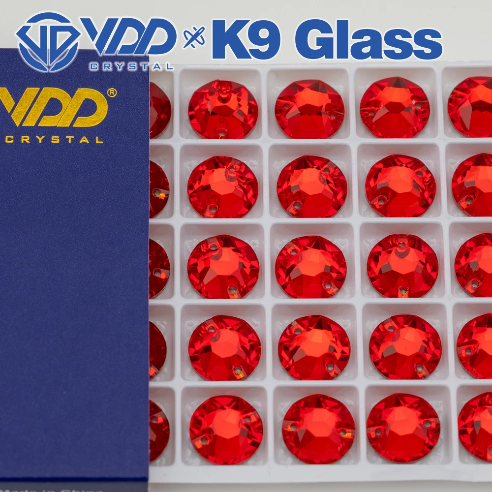 VDD S109 Siam 8 Große 8 Kleine Hochwertige K9 Glas-Aufnäher-Strasssteine, Kristall-Flachsteine zum Aufnähen für Kleidungsdekorationen – Detail 7
