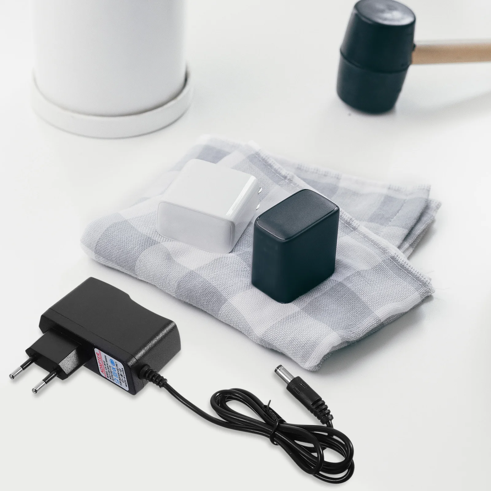 

6V 1A Dc Power Adapter Black 5.5Mm X 2.1Mm Eu Plug For 100-240V Input Portable Travel Use Durable Plastic Metal