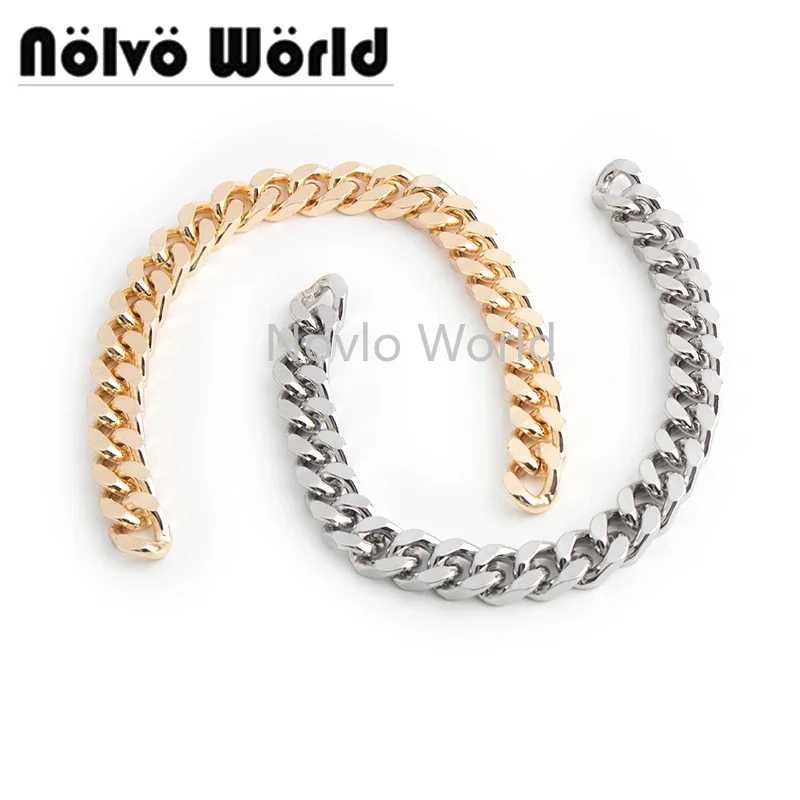 Nolvo World 1-5 meters 15mm width Aluminum chain bag accessories Silver Gold handbag chain