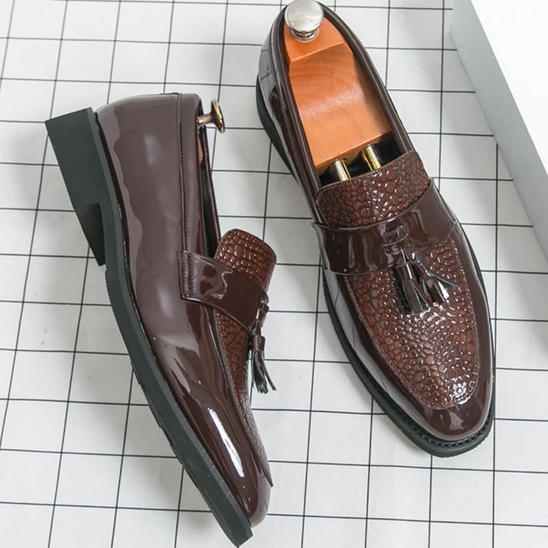 

Классические деловые кожаные туфли для вечеринок, мужская кожаная повседневная деловая обувь, мужские кожаные лоферы, мужские модельные туфли высокого качества