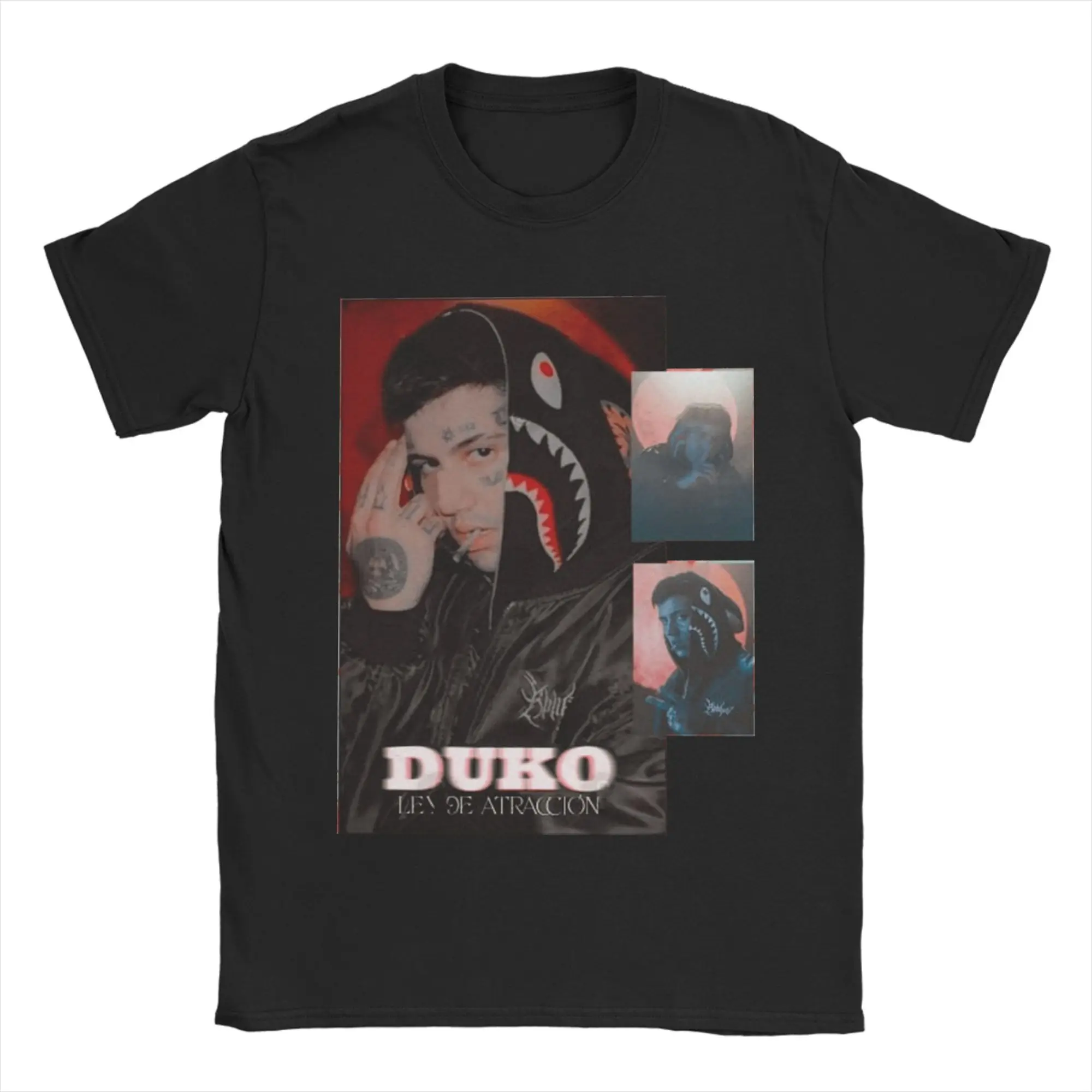 

Men's T-Shirt Argentina Rapper Duki Leisure Pure Cotton Tee Shirt Short Sleeve T Shirt Round Neck Tops 6XL