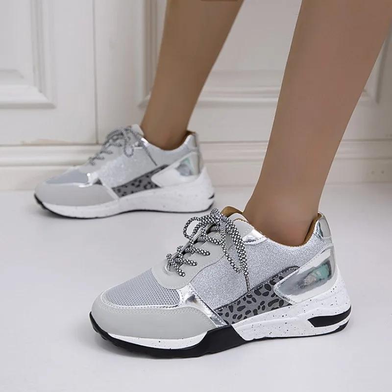 

Fashion Woman Vulcanize Platform Casual Sneakers Women Flats Mesh Breathable Running Walking Shoes Chunky Summer Sports Shoe