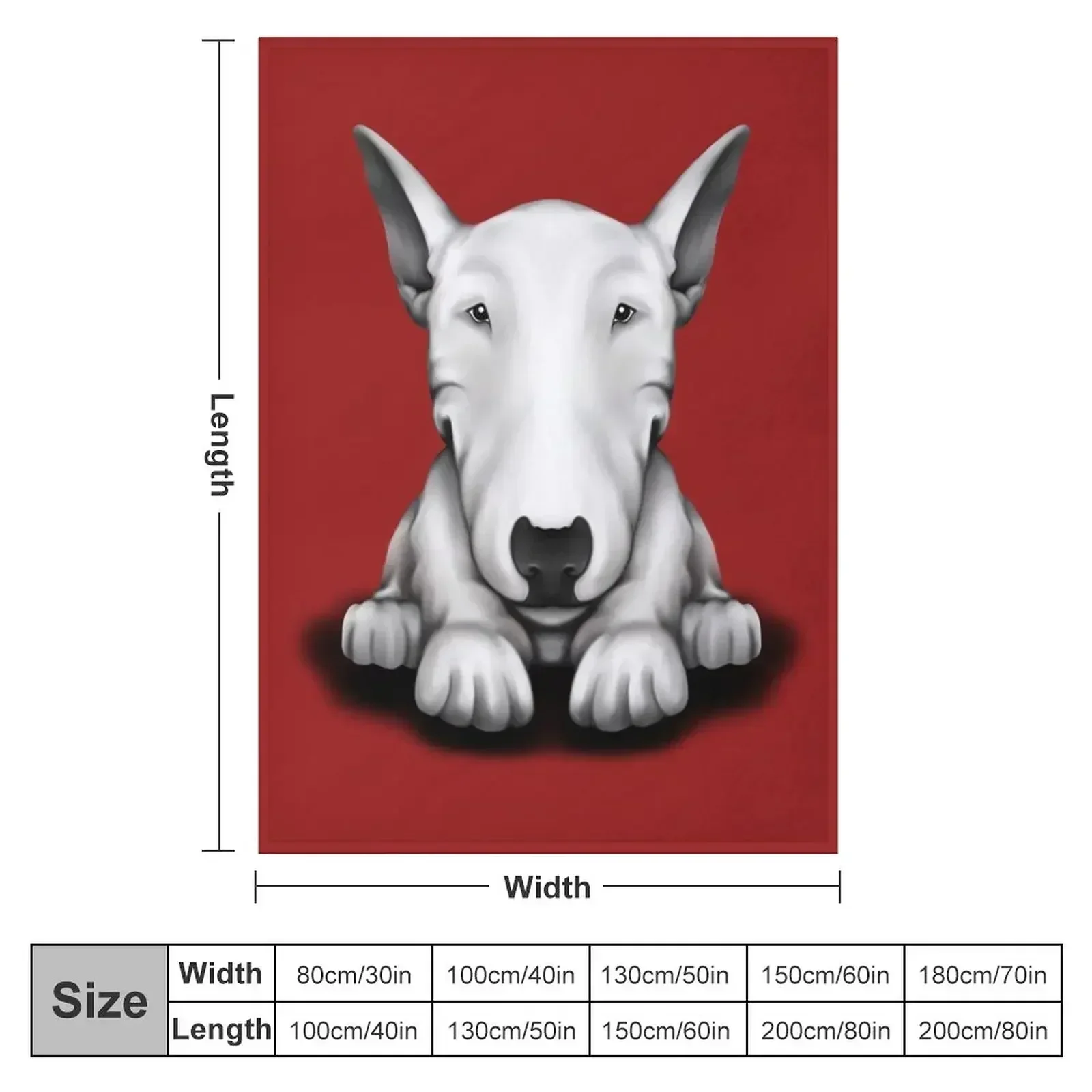 Front Sit English Bull Terrier Throw Blanket Nap Plaid on the sofa Decorative Beds Stuffeds Luxury Brand Blankets