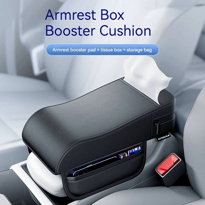 

Car Armrest Cushion Memory Cotton Added Soft Cushion Central Armrest Cushion Elbow Support Thickened Protective Cushion Storage