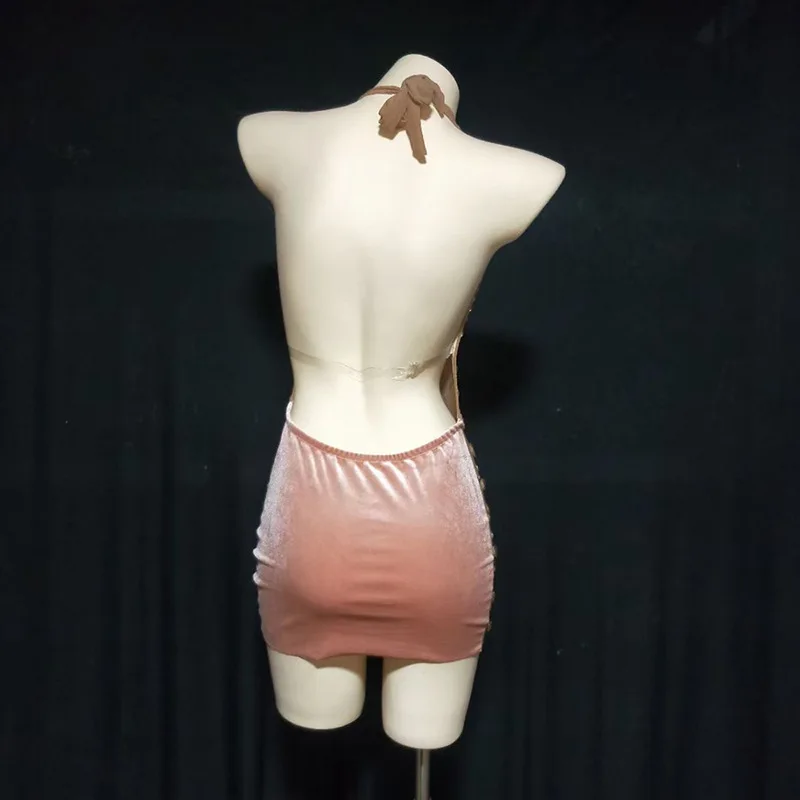 Abito da discoteca estivo con diamanti lucidi primaverili Abito da ballo con frange di strass con scollo a V Senza maniche Vestido De Mujer Para Bodas Invitada