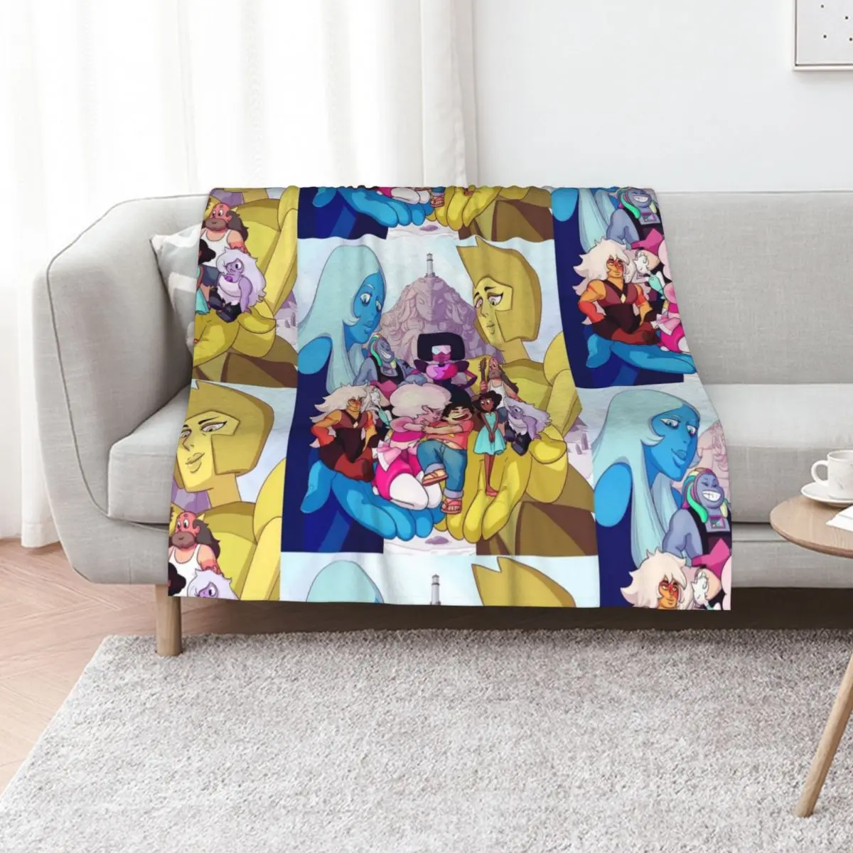 Steven Universe Family Throw Blanket Thin Soft Blanket for Summer Night Sleeping