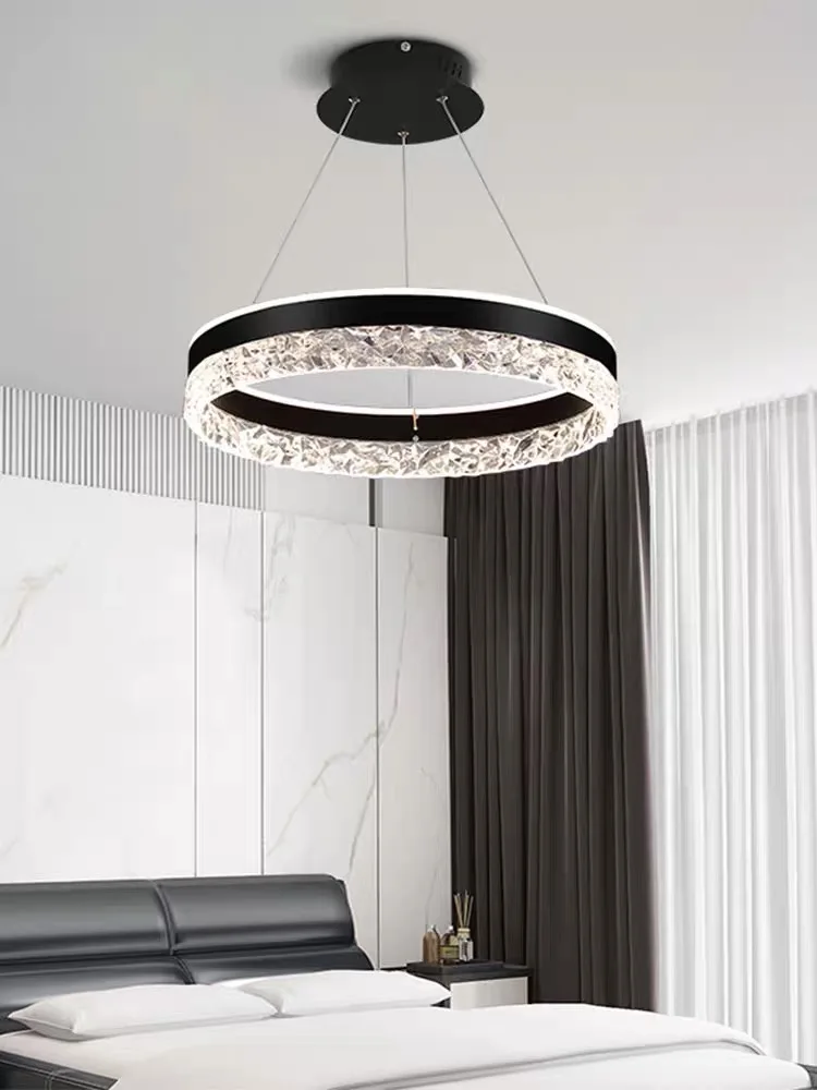 New Modern Round Ring Led Chandelier Remote Control Pendant Lamp For Living Dining Room Kitchen Bedroom Home Decor Hanging Light