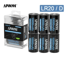 10000mAh 1.5V D Size Battery Type-C USB Rechargeable Li-ion Lipo LR20 Battery for Gas Stove Cooker Flashlight Drone Accessories