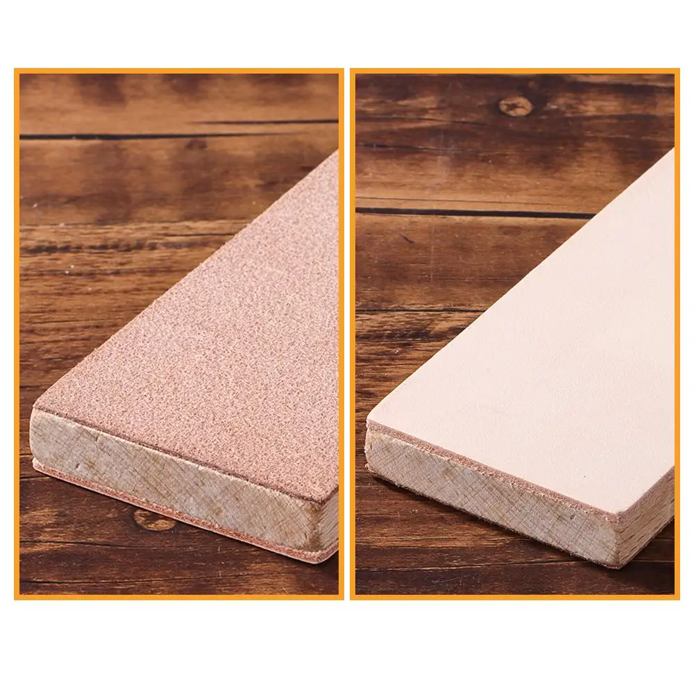Razor For Knife Sharpening Knife Strop Set With Polishing Compound Double-sided Leather 14