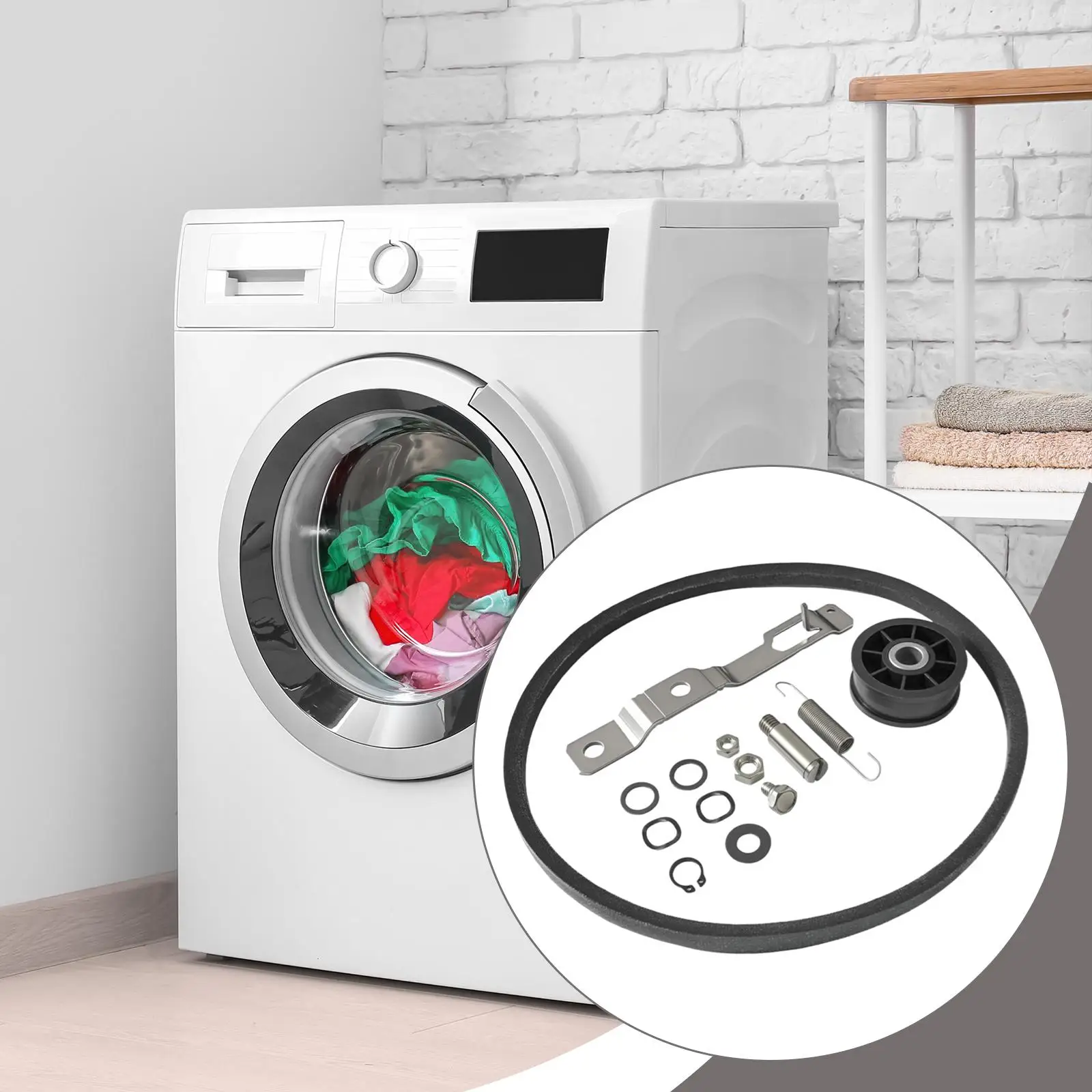 Washer Idler Lever and Belt Kit 959P3 Compact Practical Easy to Use Compact Easy to Install Spare Parts Replacement for Bathroom