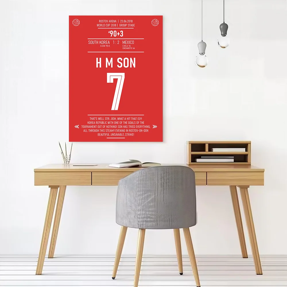 Heung Min Son South Korea Canvas Poster Customizable Pictures Wall Art Canvas Painting for Room Decoration Gaming Wand Deko Home