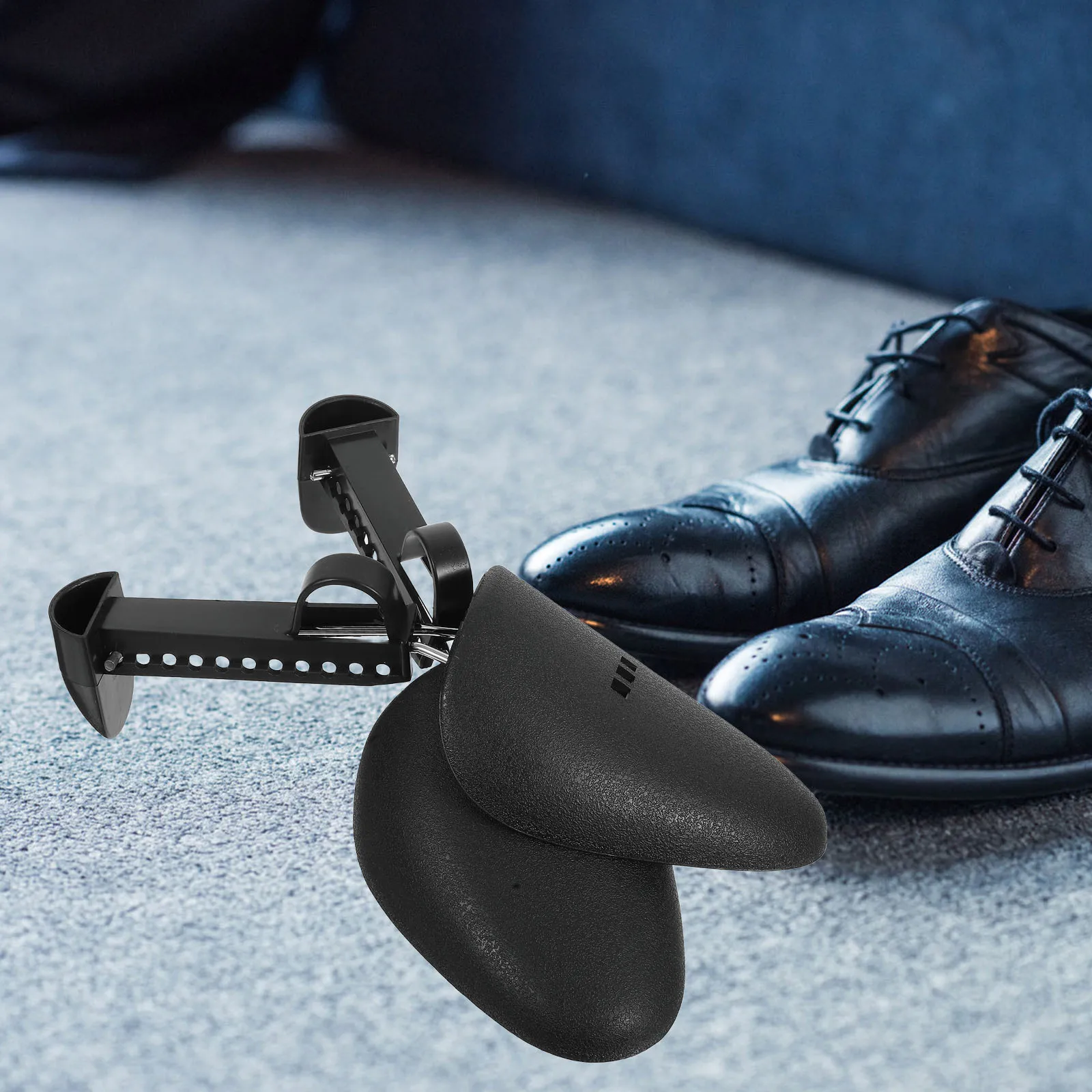 1쌍 조절 가능한 플라스틱 신발 스트레처, 통기성 구멍이 있는 스니커즈, 부츠, 드레스 슈즈용 신발 모양 보호기 홀더