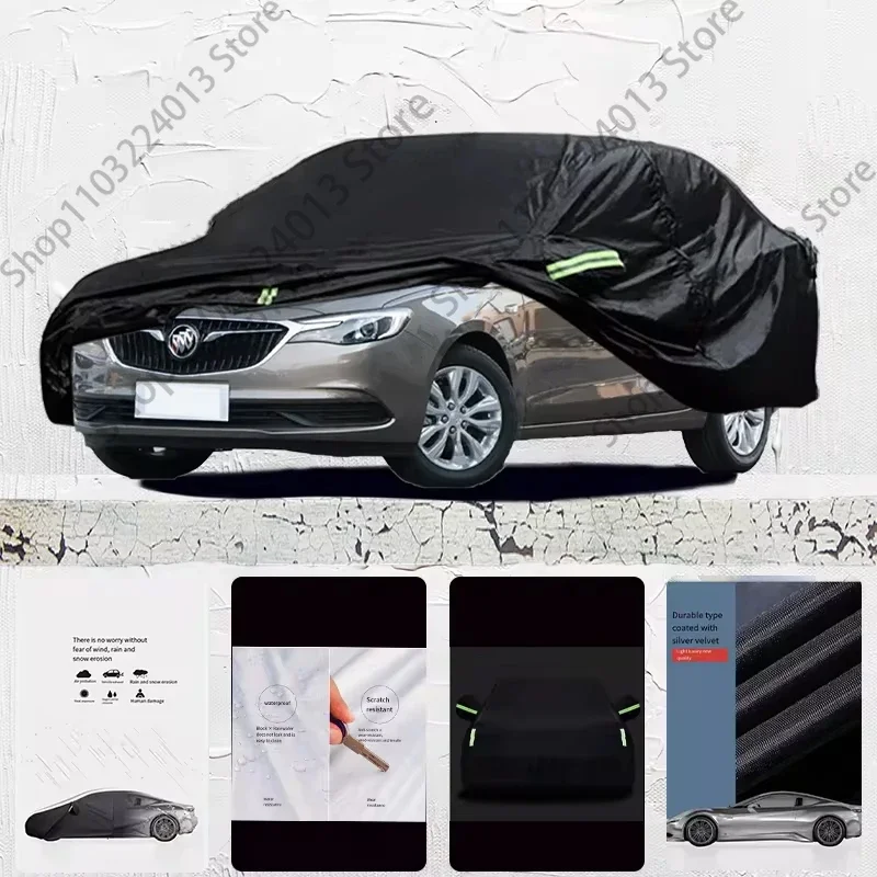 

For Buick Excelle Exterior Car Cover Outdoor Protection Full Car Covers Waterproof Sunshade Anti UV Snow Cover Car cover Black