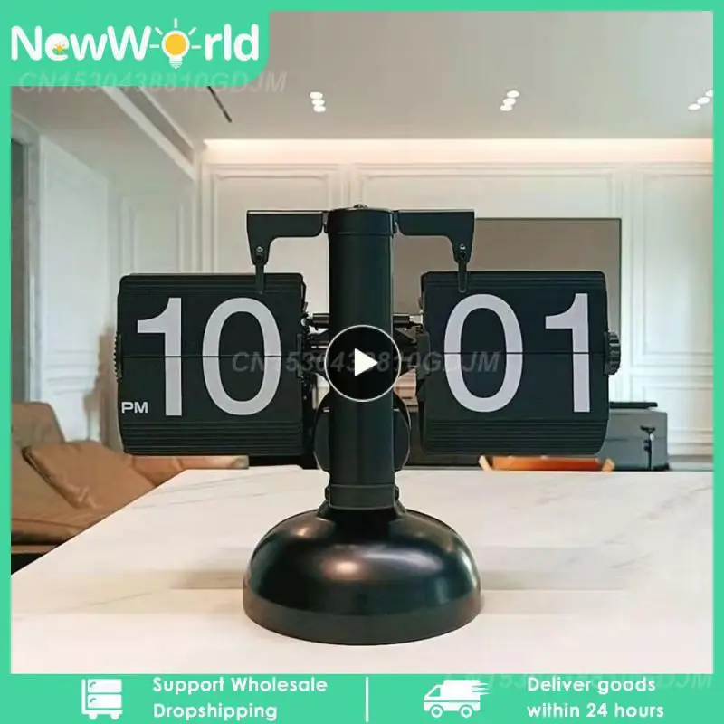 

Раскладные часы в современном стиле, превращающие время страницы для домашнего декора рабочего стола, полное чувство технологии, домашний декор, рождественские подарки