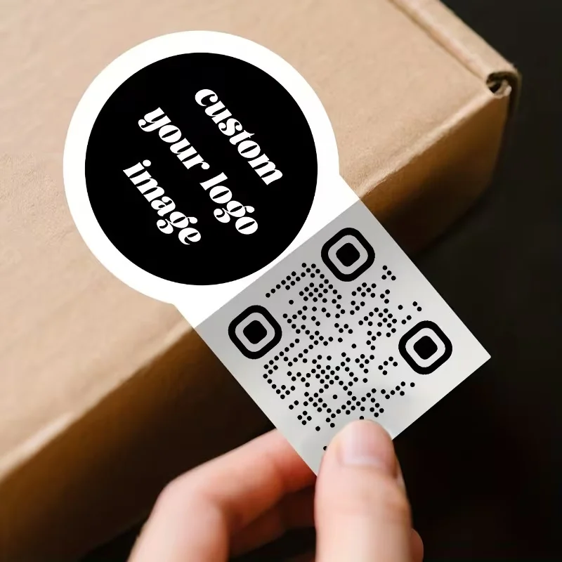 Custom 2.36 Inch PVC Stickers with Personalized Logo Text And QR Code Vibrant And Durable for Tablet Social Media Branding And E