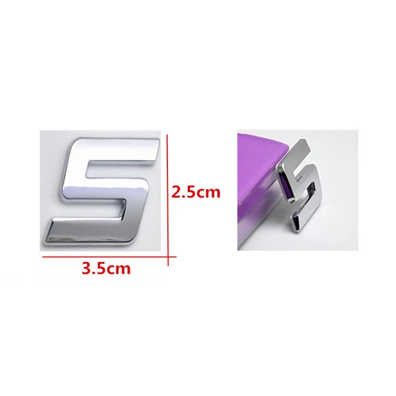 Baru 3D logam 25mm huruf Italic mobil huruf alfabet nomor lambang krom label otomatis stiker bagasi Logo huruf Aksesori lambang