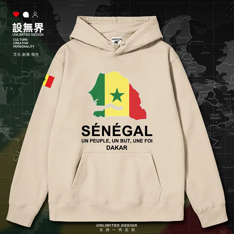 Senegal National Map Herren Hoodies Sportswear Sweatshirt Mode Streetwear Sport Sport Trikots Männer Herbst Winter Kleidung