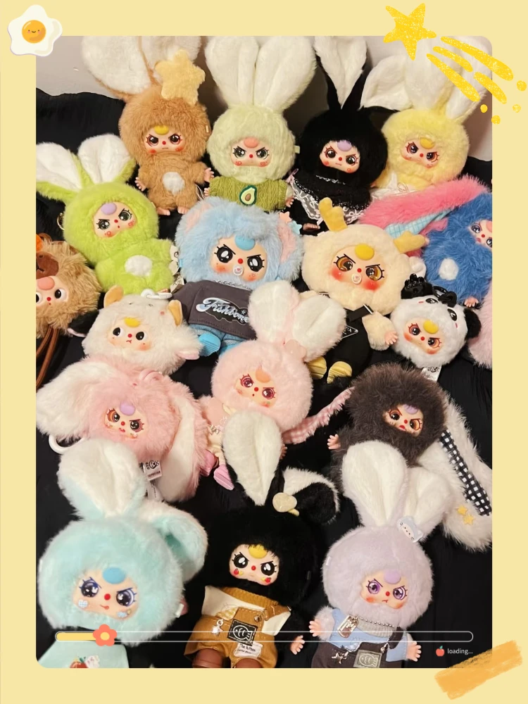 

Baby Three Miniature Bunny V3 Plush Blind Box Limited Edition Mystery Gift with Small Flower Pendant Cute Collectible Toy