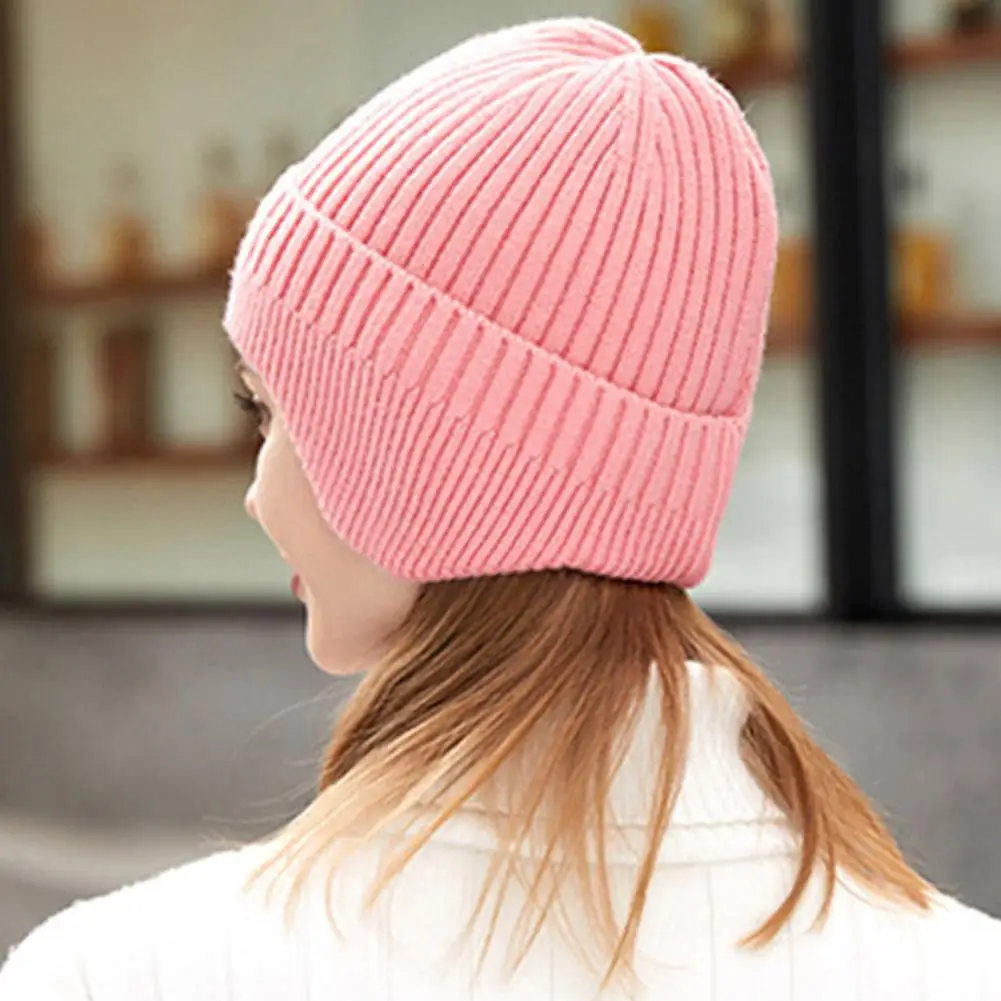 Hot Sale Ear Protection Winter Hats Stylish Soft Beanie Hat For Men Women Classic Knit Earflap Hat Warm Cap With Ears